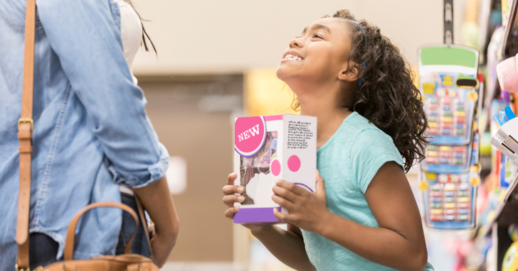 Child begs parent to buy her a toy