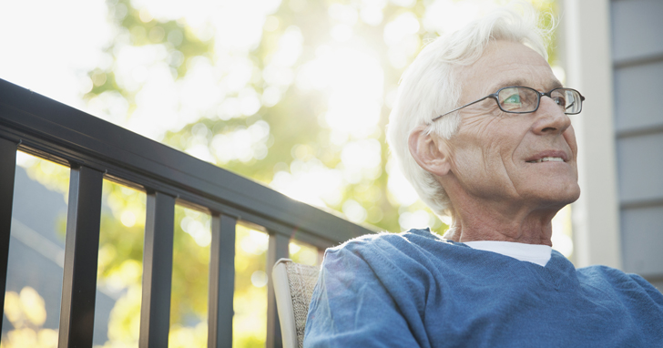Man sitting on porch